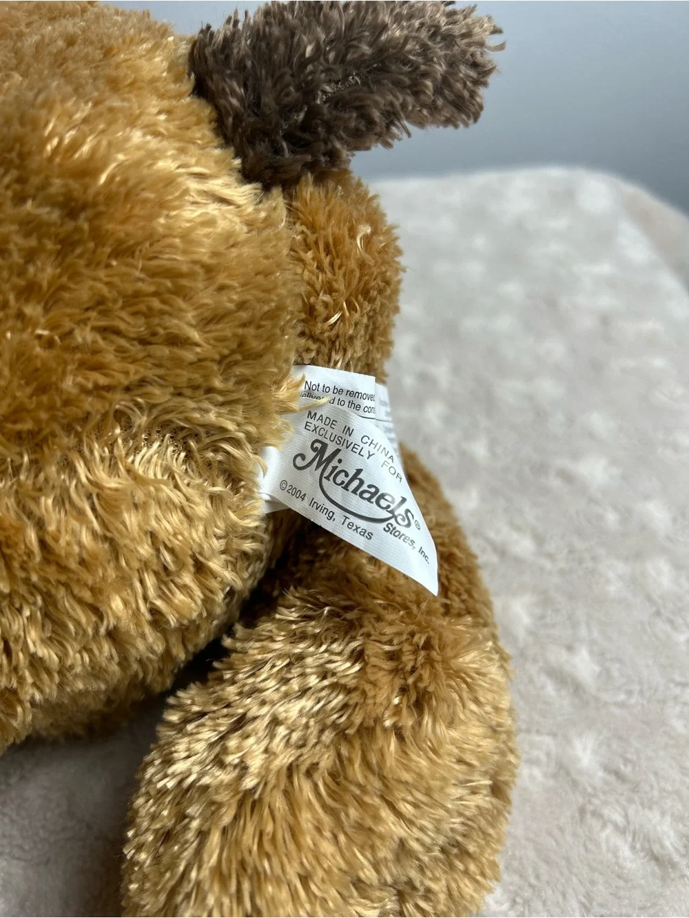 Michaels Stores Tan Brown Puppy Dog Plush Stuffed Animal Toy 2004 Floppy Ears